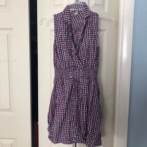 [FINAL SALE] Plaid red white and blue dress